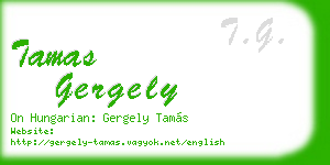 tamas gergely business card